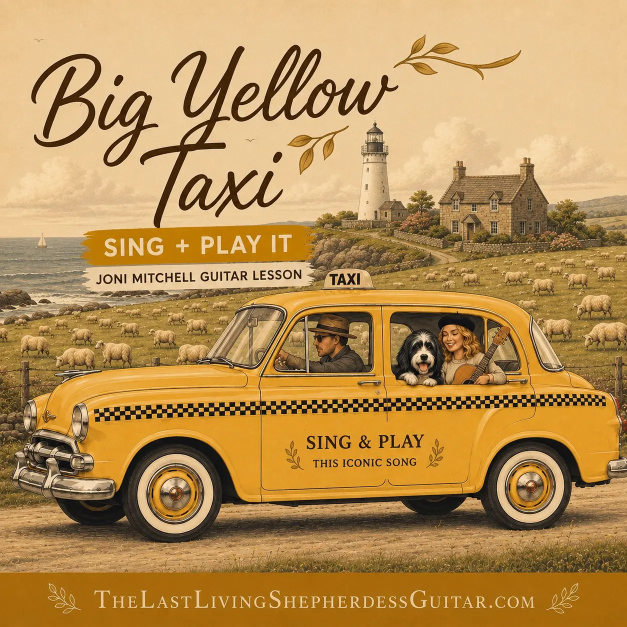 Lesson cover for Big Yellow Taxi by Joni Mitchell