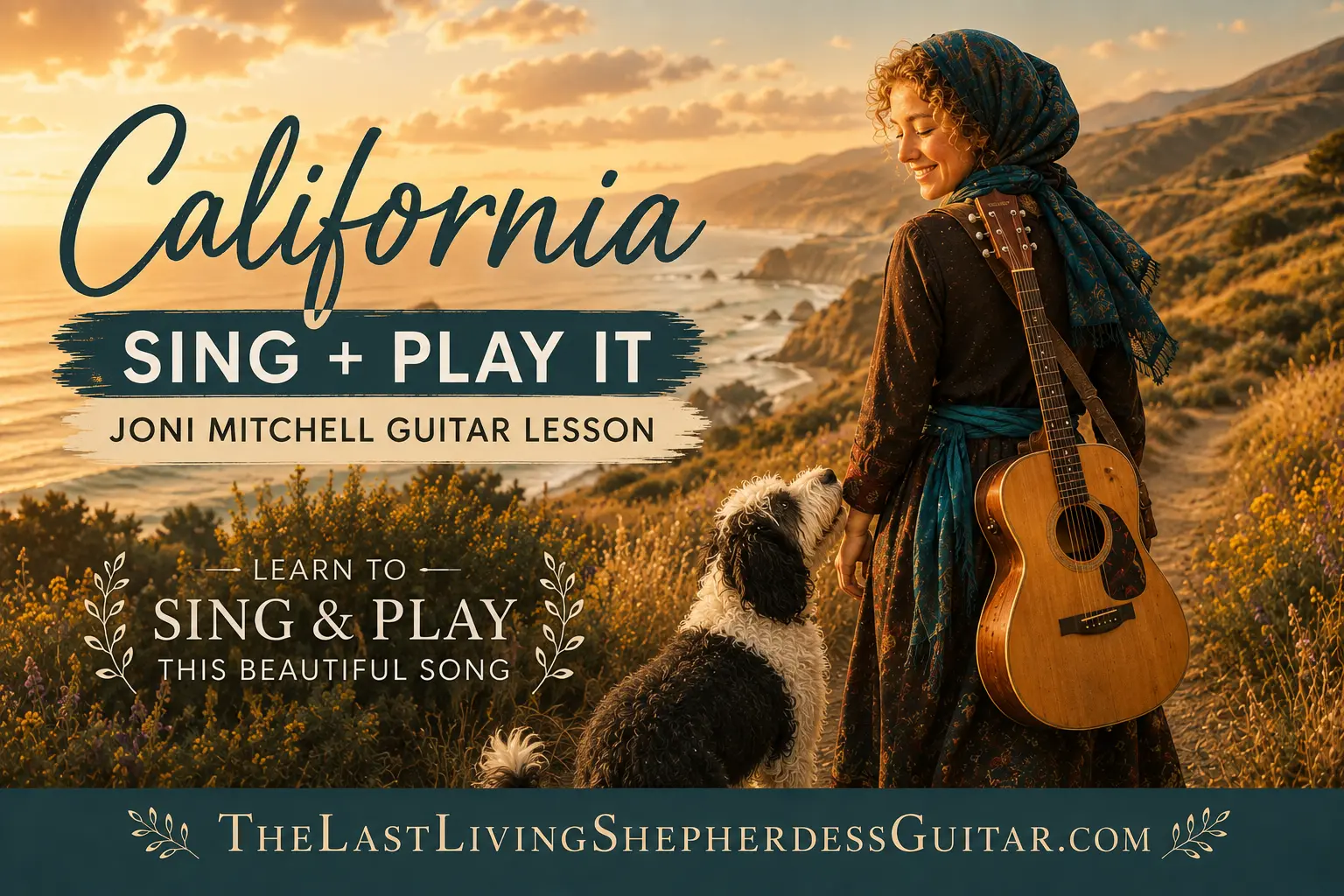 Lesson cover for California by Joni Mitchell