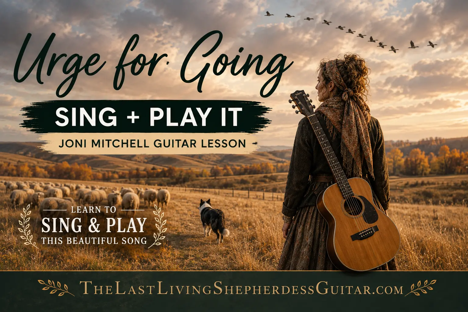 Lesson cover for Urge for Going by Joni Mitchell